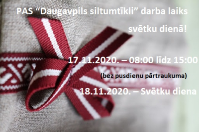 Darba laiks svētku dienā!