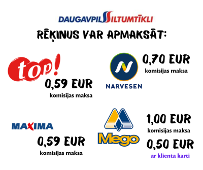 Veikalu “top!” kasēs par apkures rēķinu apmaksu turpmak iekasēs 0,59 eiro