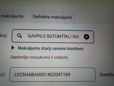 Lūdzu, izlabojiet savus bankas maksājumu veidņu datus par apkures rēķinu apmaksu!